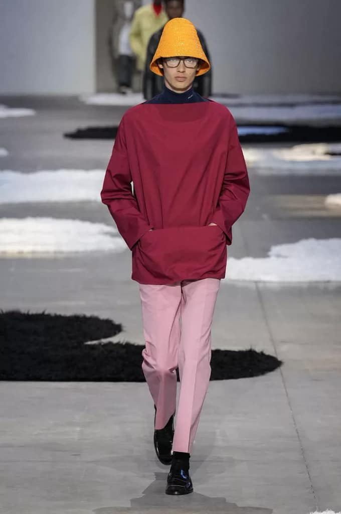 Male model walks the runway at Prada SS26 at Milan Fashion Week