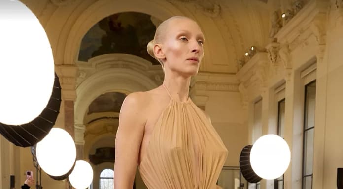Carla Bruni, Kendall Jenner and Farida Khelfa seen at the Schiaparelli Haute Couture Spring-Summer 2025